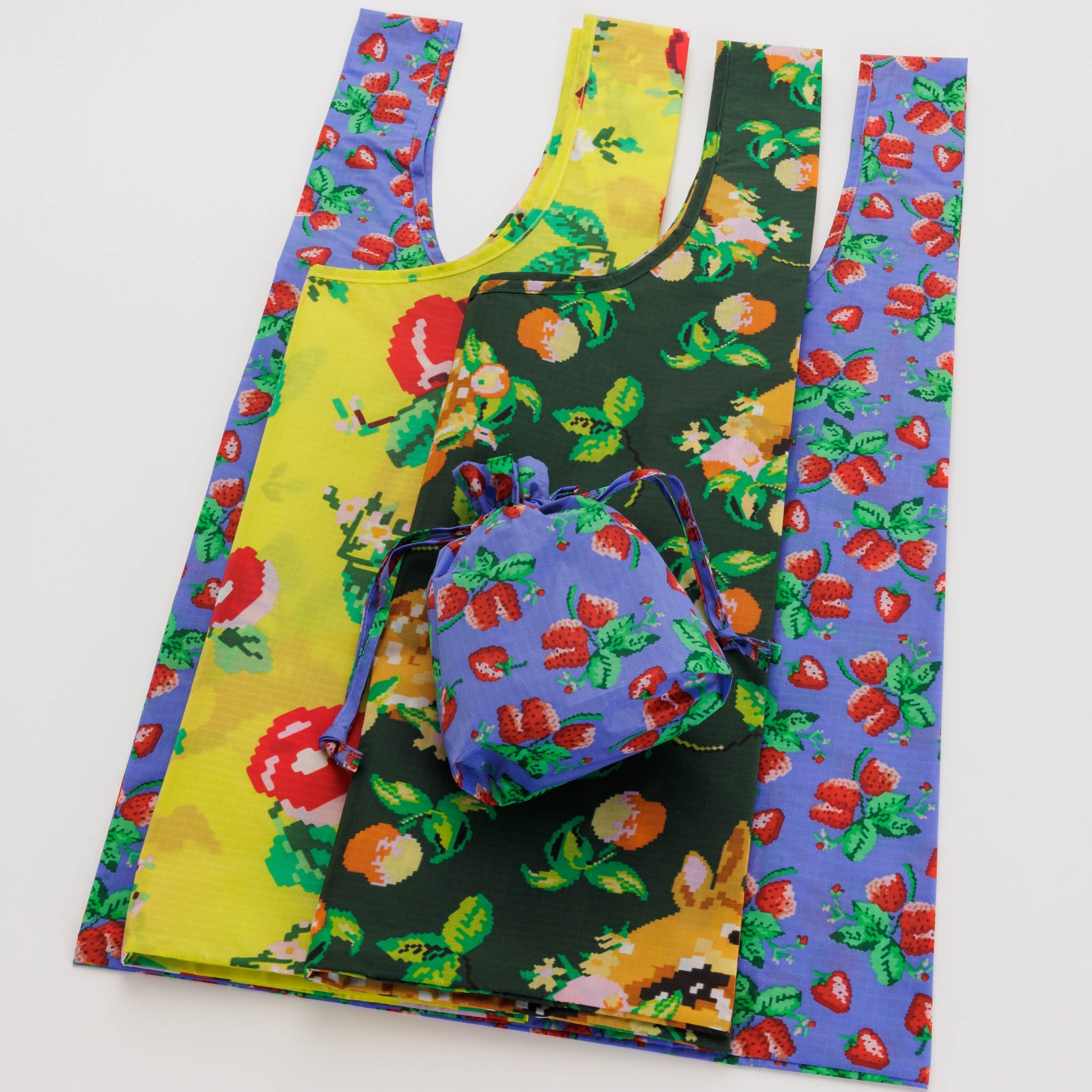 BAGGU Standard Set of 3 (Needlepoint Fruit)