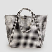 BAGGU Travel Cloud Bag (Black and White Gingham)
