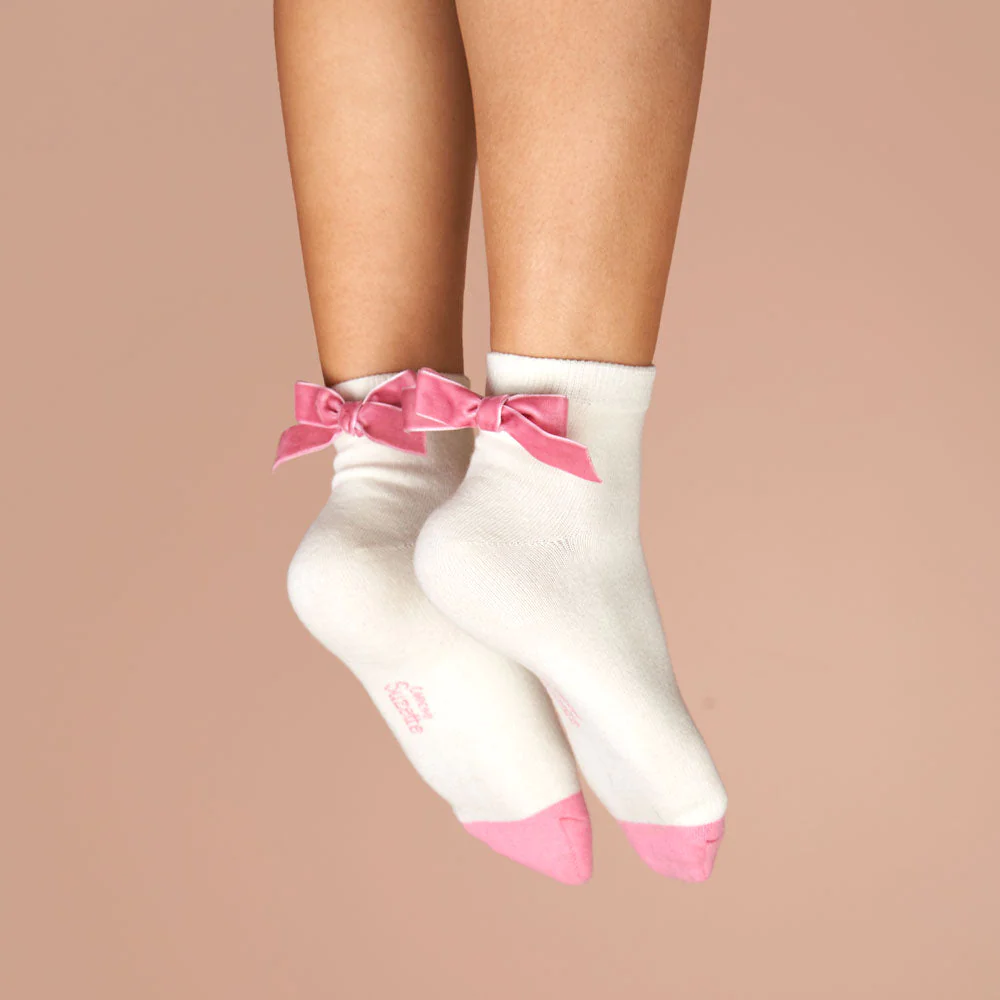 Coucou Suzette Socks - Pink Ribbon