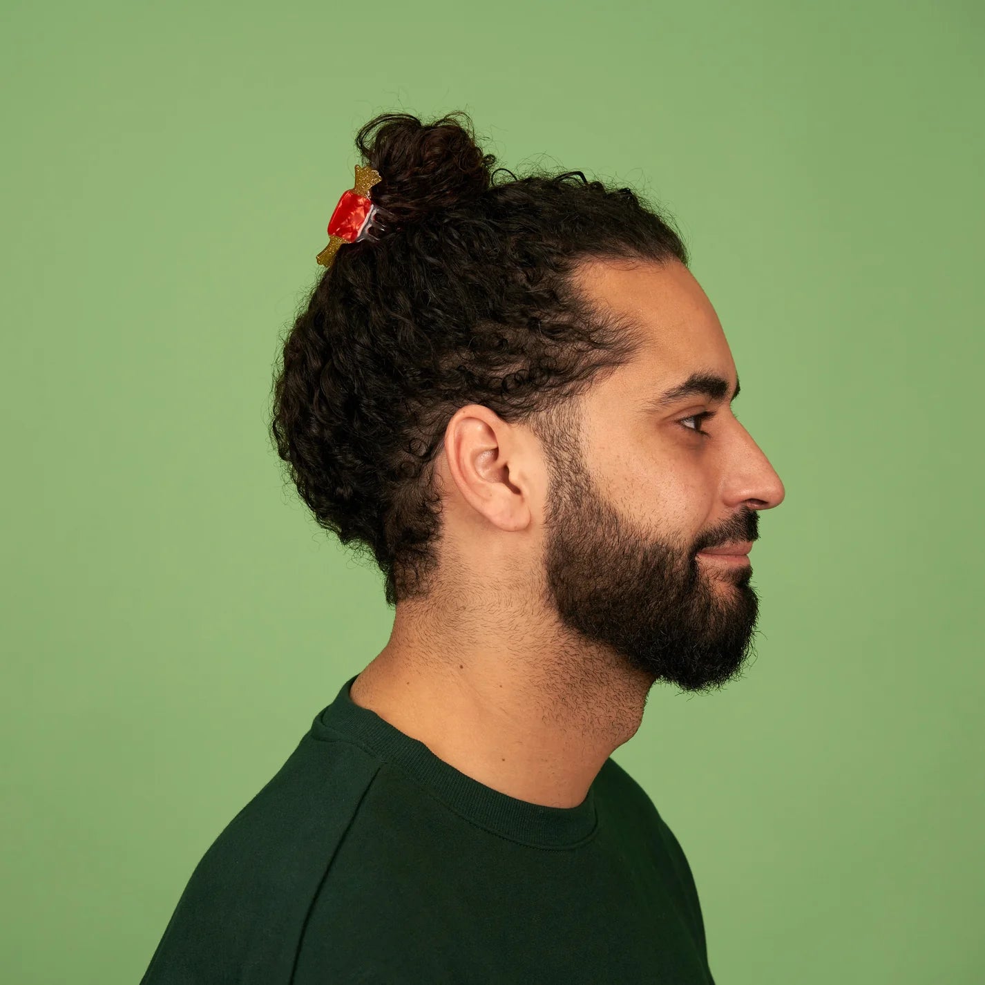 Coucou Suzette Mini Hair Claw (Red Christmas Candy)