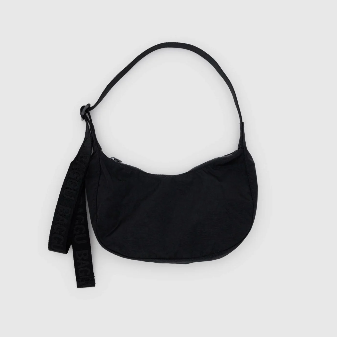 BAGGU Small Nylon Crescent Bag - Black (Extended strap)