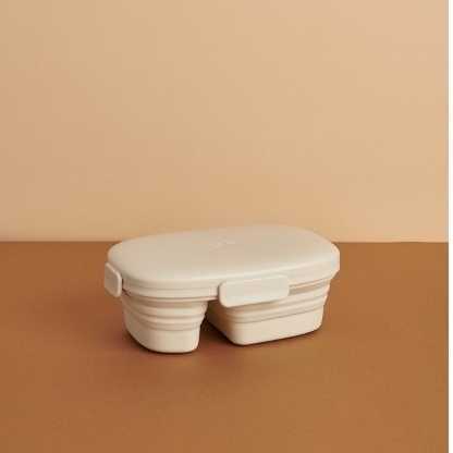 Hako Kubkao 2 Partition Collapsible Bowl (Foggy Gray)