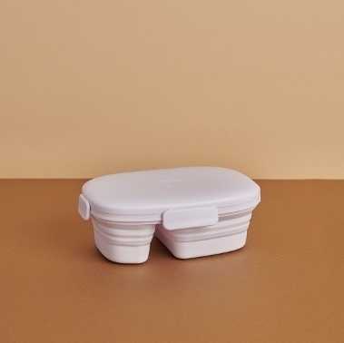 Hako Kubkao 2 Partition Collapsible Bowl (Soft Purple)