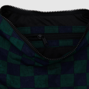 BAGGU Medium Crescent Bag (Navy Green Check)