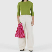 BAGGU Baby (Pink & Red Painted Stripe)