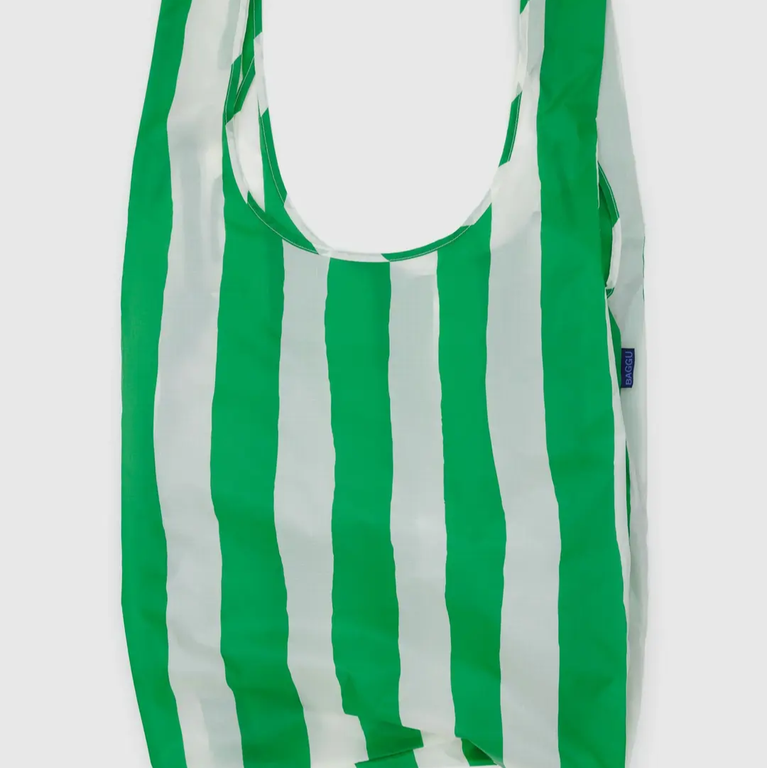BAGGU Big (Green Painted Stripe)