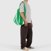 BAGGU Big (Green Painted Stripe)