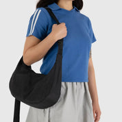 BAGGU Medium Crescent Bag - Black (47"with Key Leash)