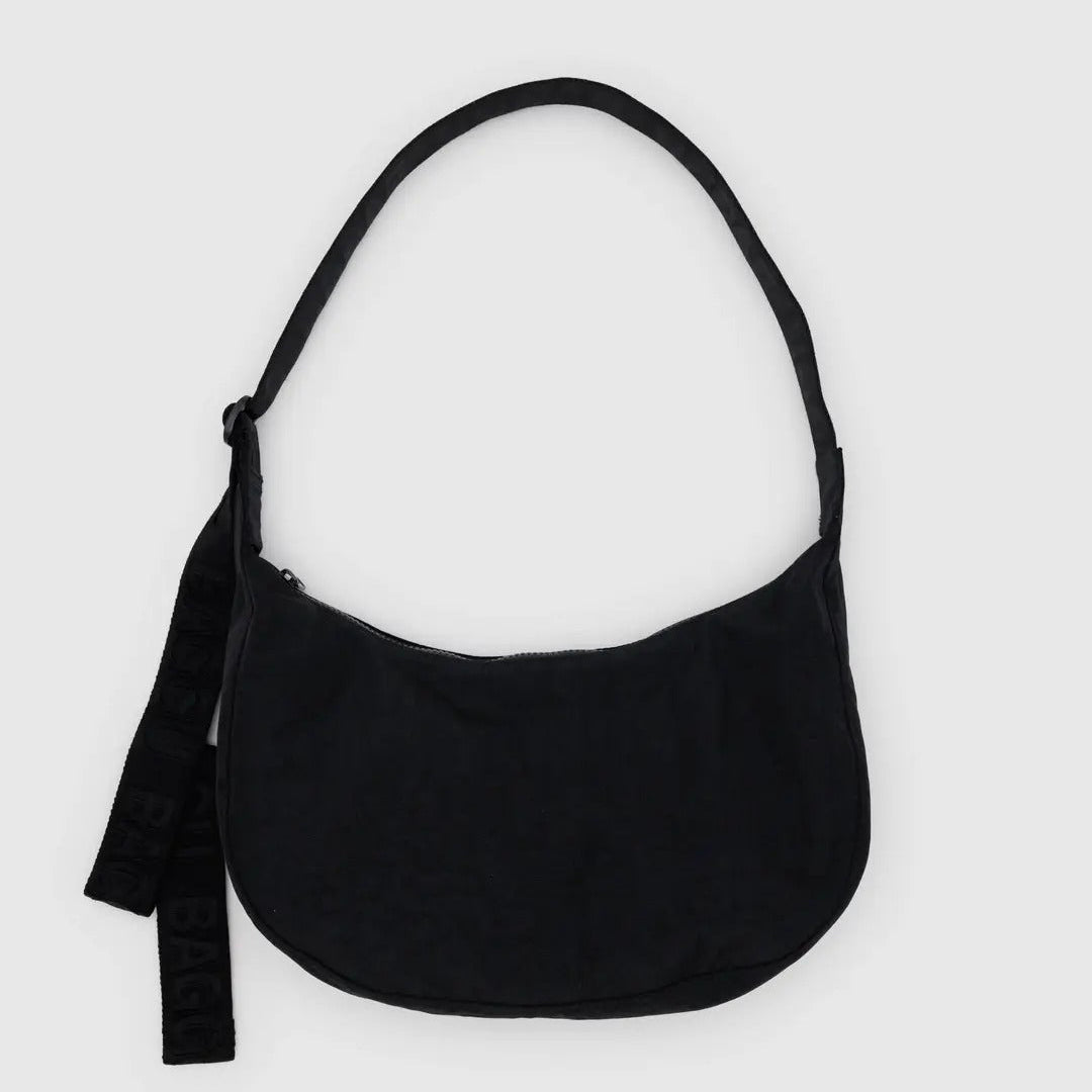 BAGGU Medium Crescent Bag - Black (47"with Key Leash)