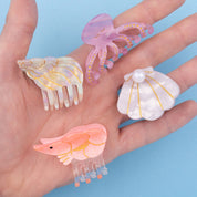 Mini Hair Claw (Scallop Shell)