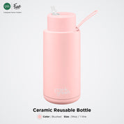 FrankGreen: Ceramic Bottles Blushed 34oz (Straw Lid)