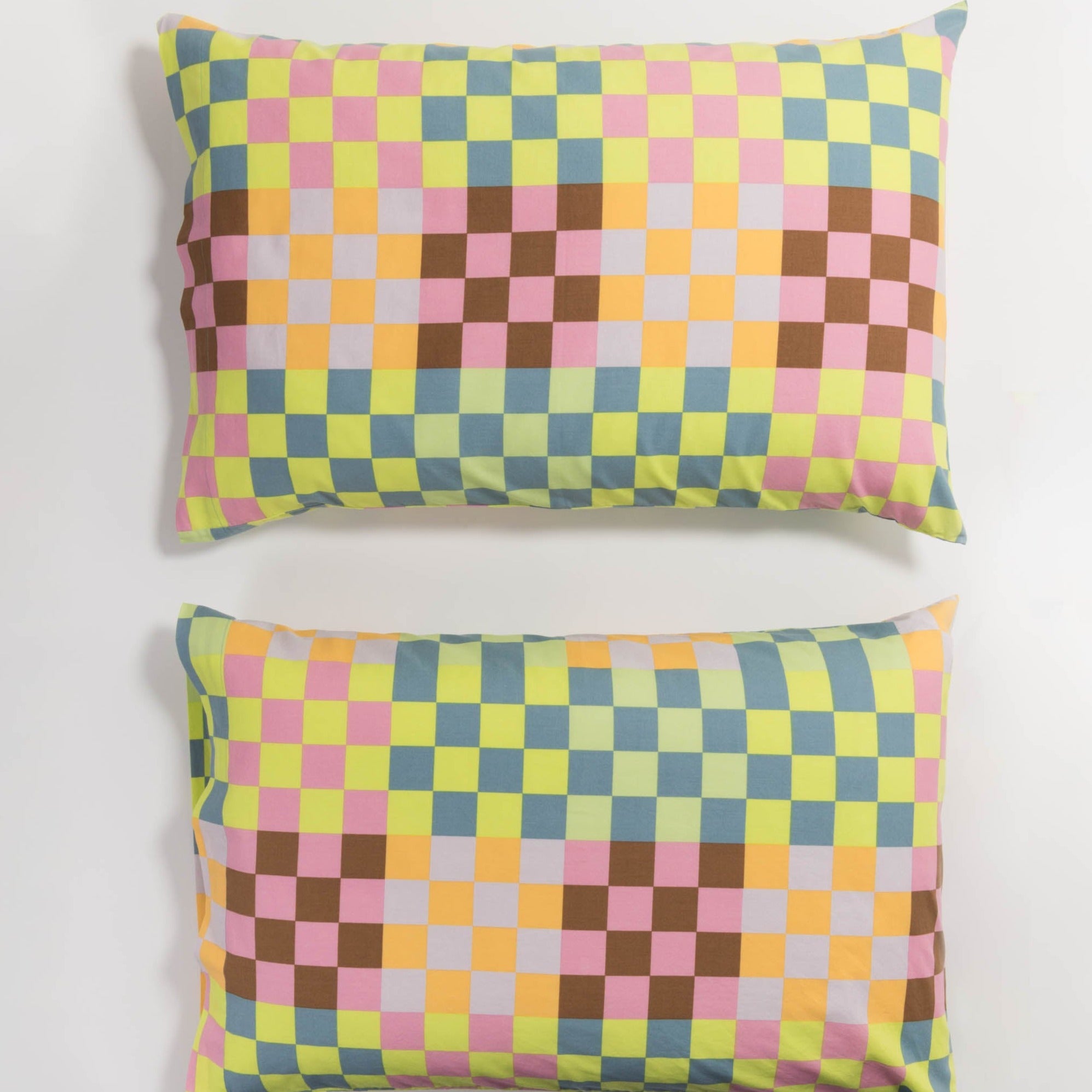 BAGGU Pillow Case Set of 2 - Big Check MULTI