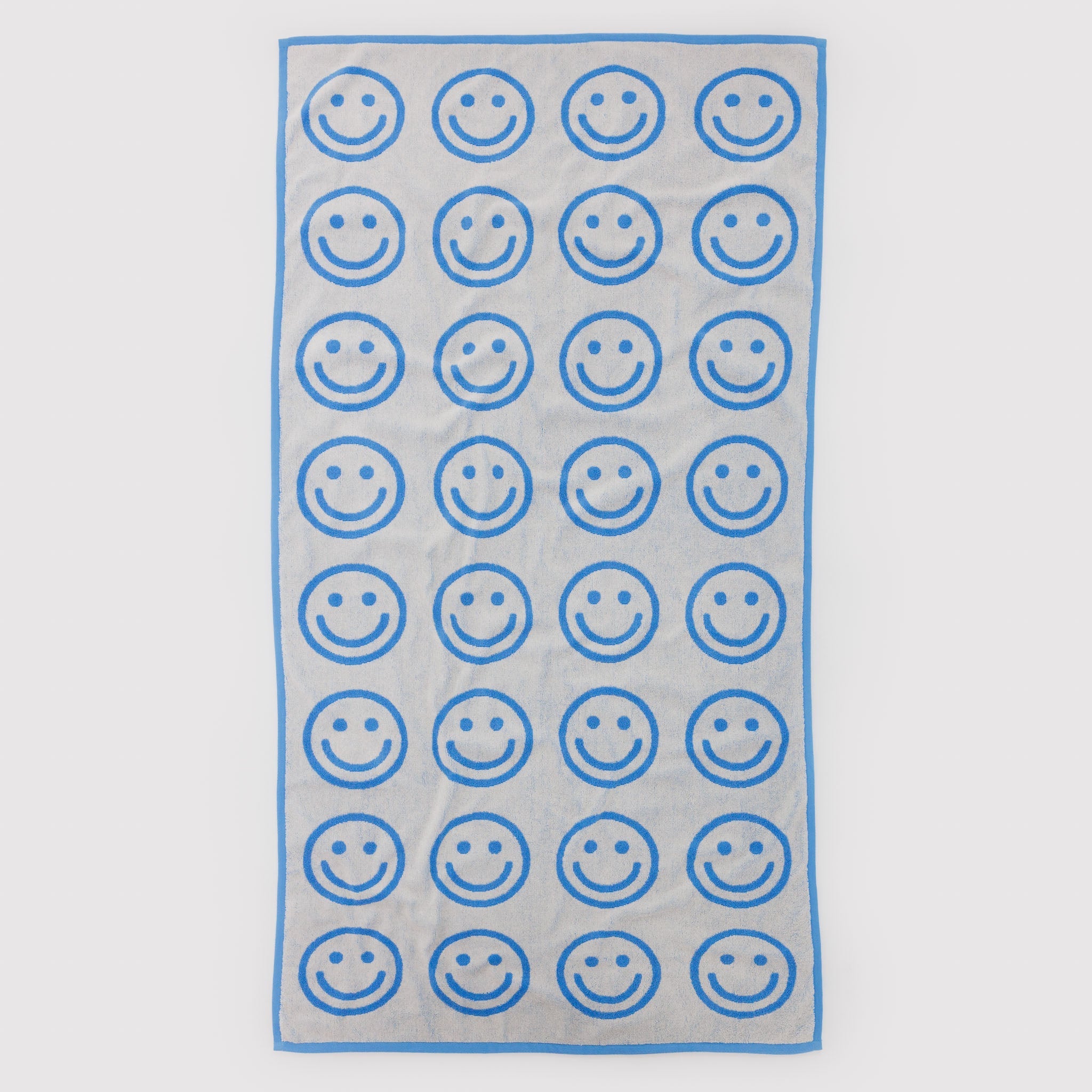 BAGGU Bath Towel (Sky Blue Happy)