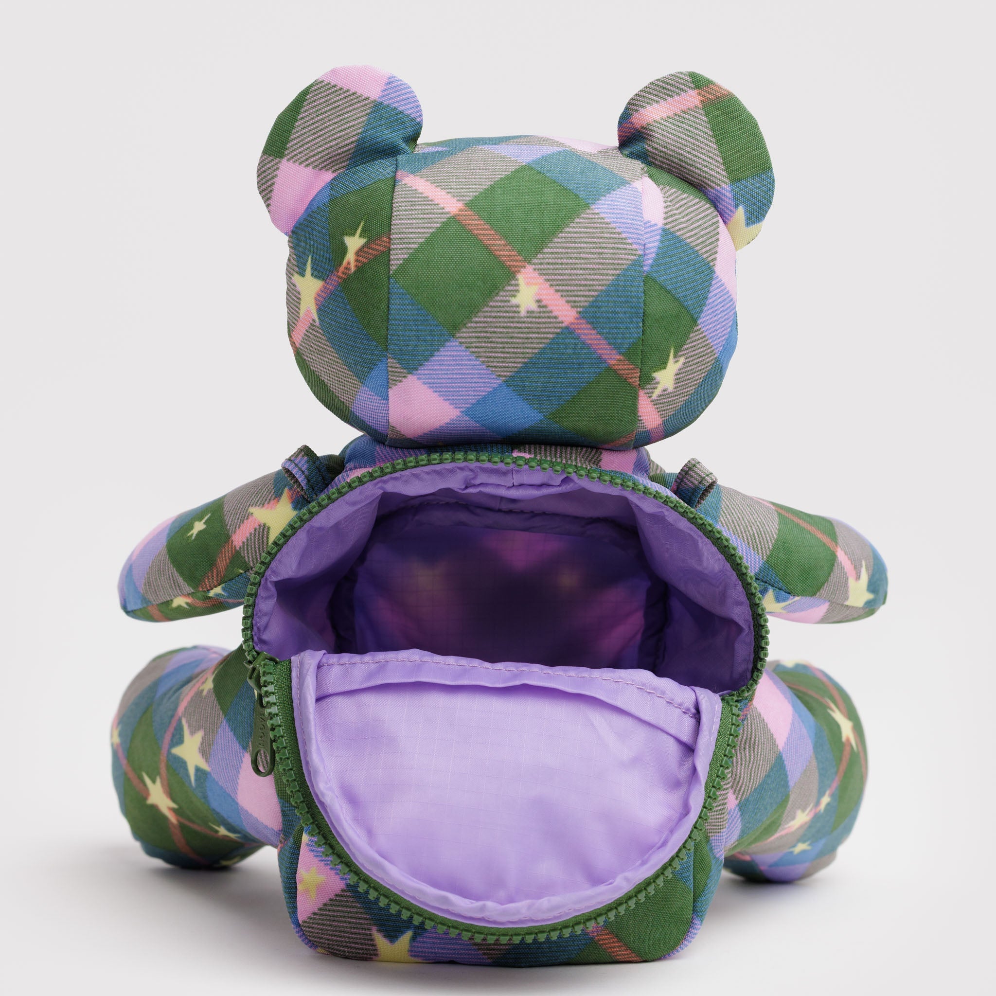 BAGGU Bear Bag (Green Star Plaid)
