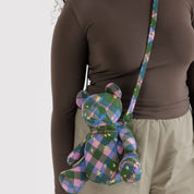 BAGGU Bear Bag (Green Star Plaid)