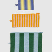 BAGGU Flat Pouch Set (Hotel Stripe)