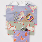 BAGGU Flat Pouch Set (Spring Animals)