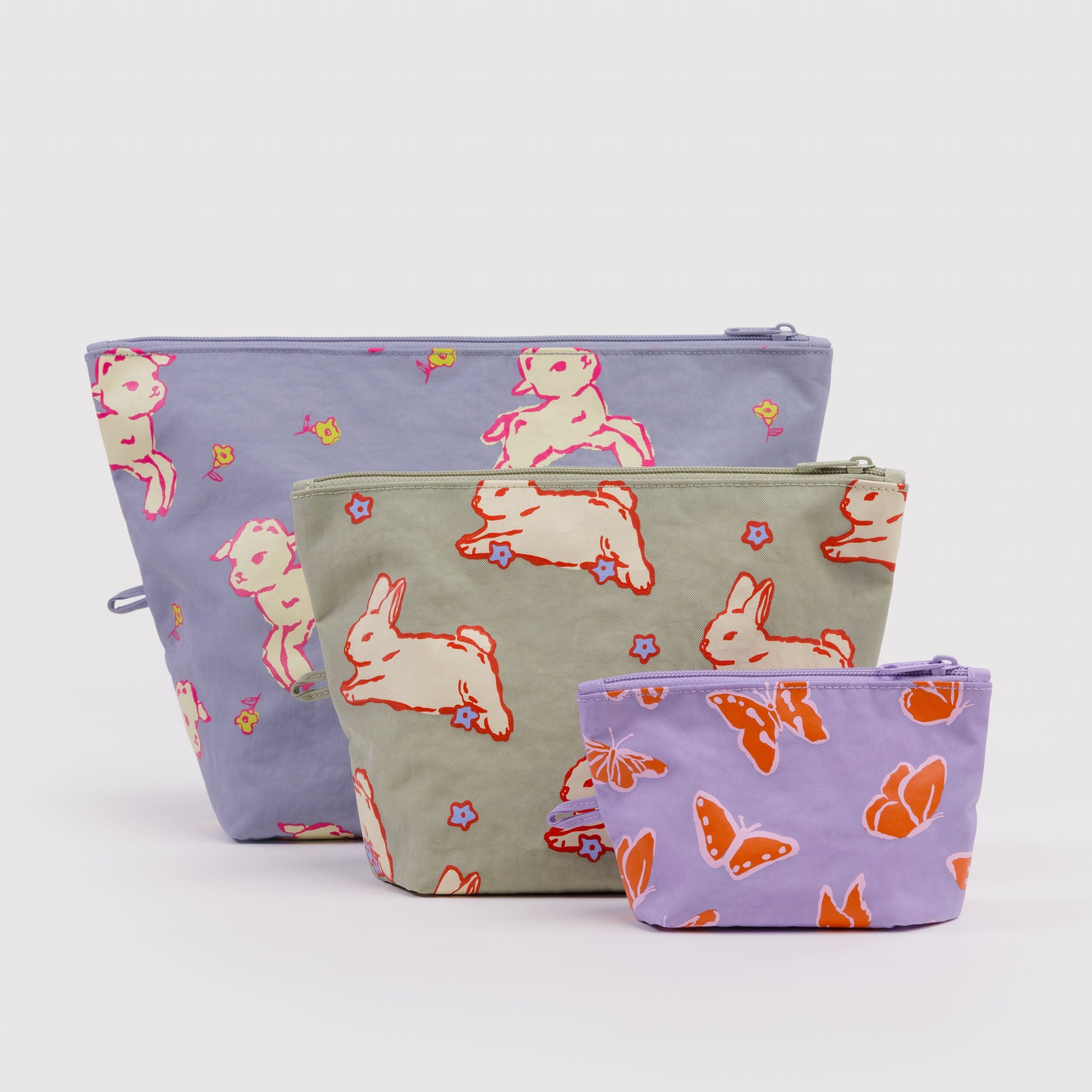 BAGGU Go Pouch Set (Spring Animals)