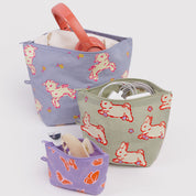 BAGGU Go Pouch Set (Spring Animals)