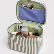 BAGGU Large Cosmetic Case (Sage Stripe)