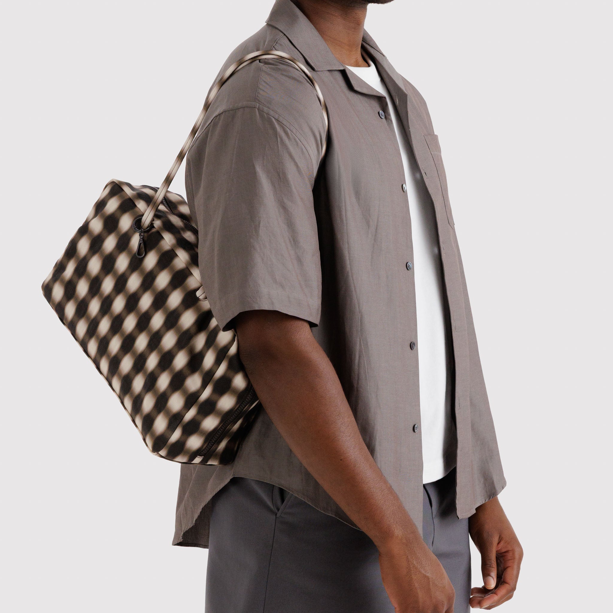 Medium_Nylon_Bowler_Bag_Heavyweight_Blurred_Gingham_Brown_02.jpg