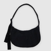 กระเป๋าผ้าไนลอน Crescent ขนาดกลาง - สีดำ (สายยาว) 