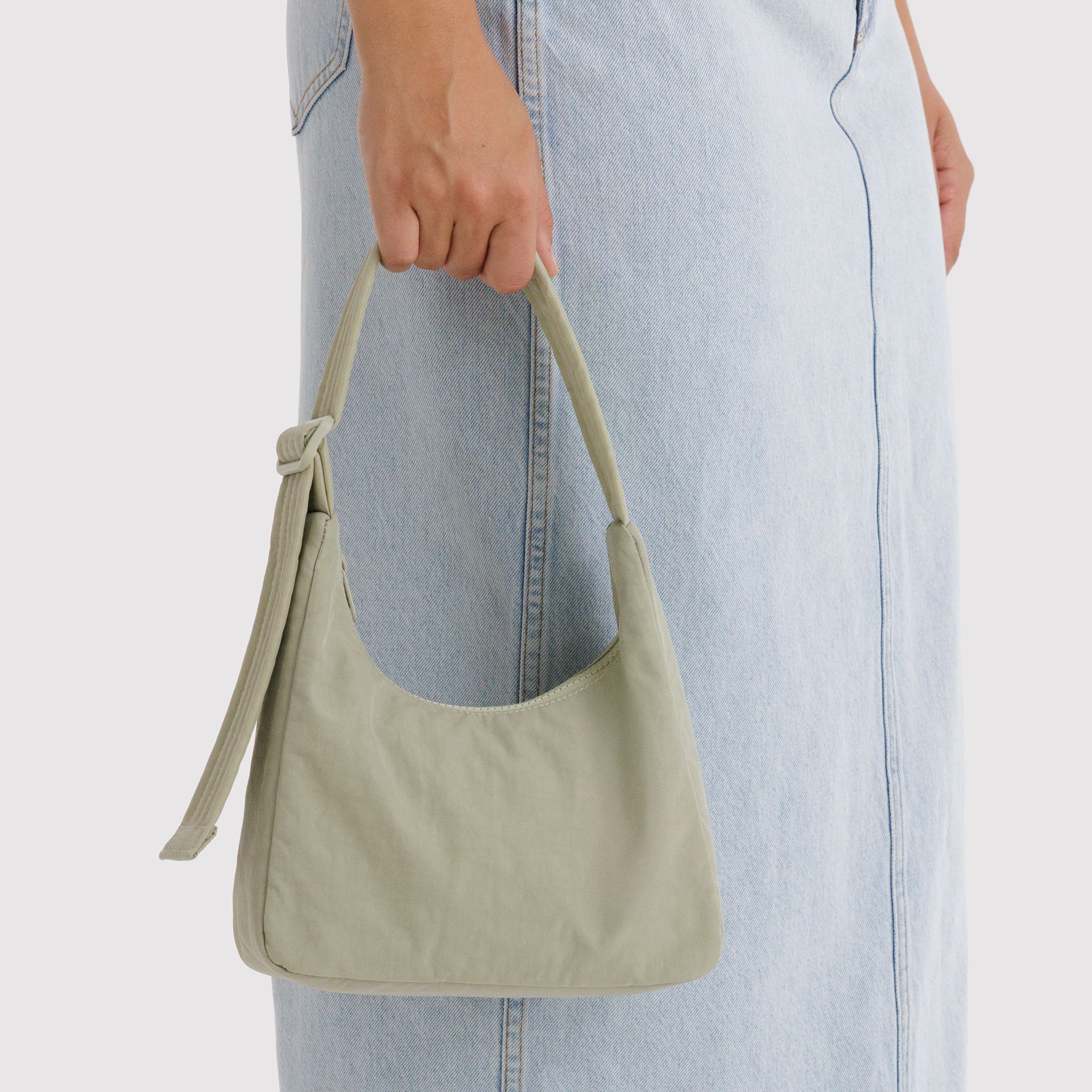BAGGU Mini Nylon Shoulder Bag (Celadon)