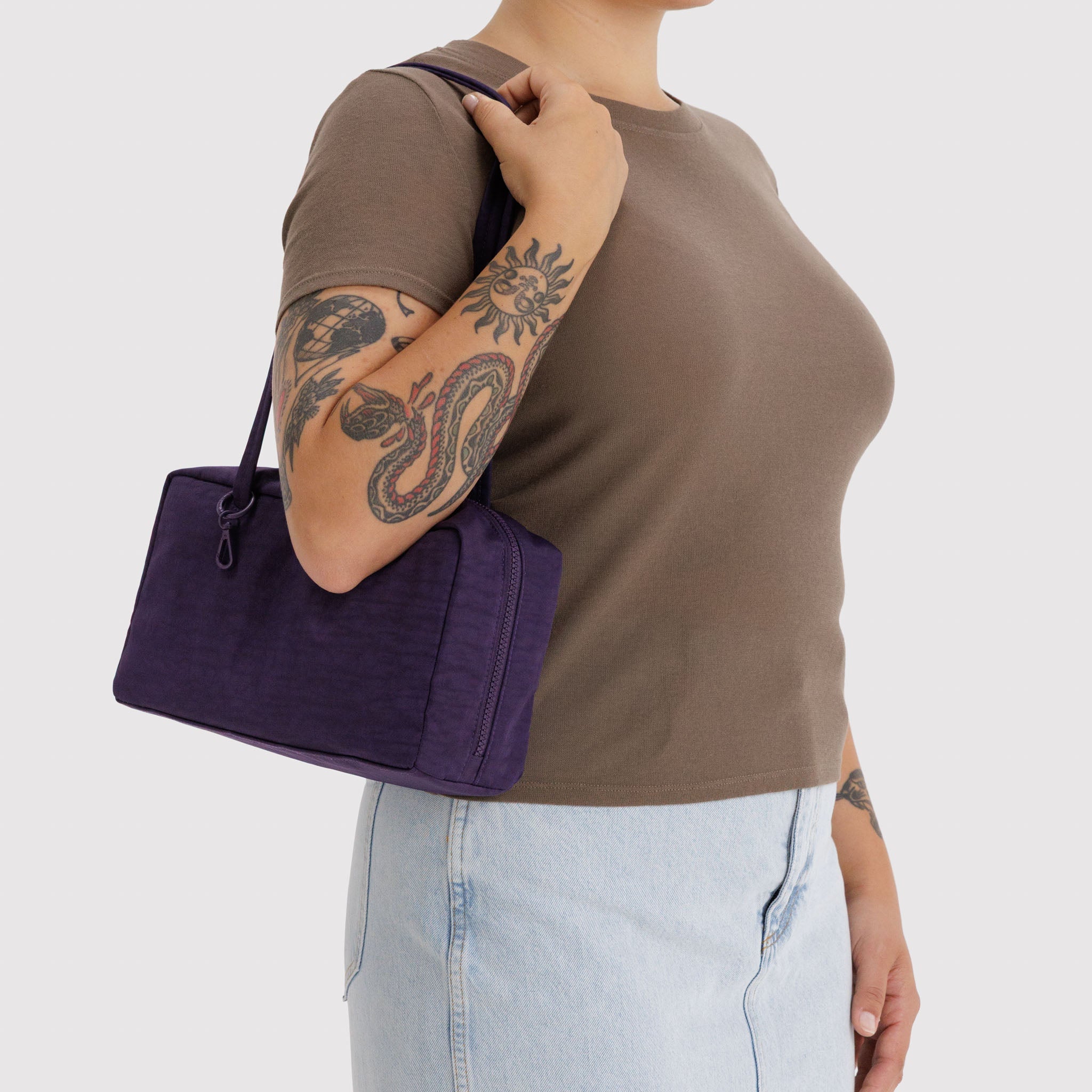 BAGGU Nylon Bowler Bag (Fig)