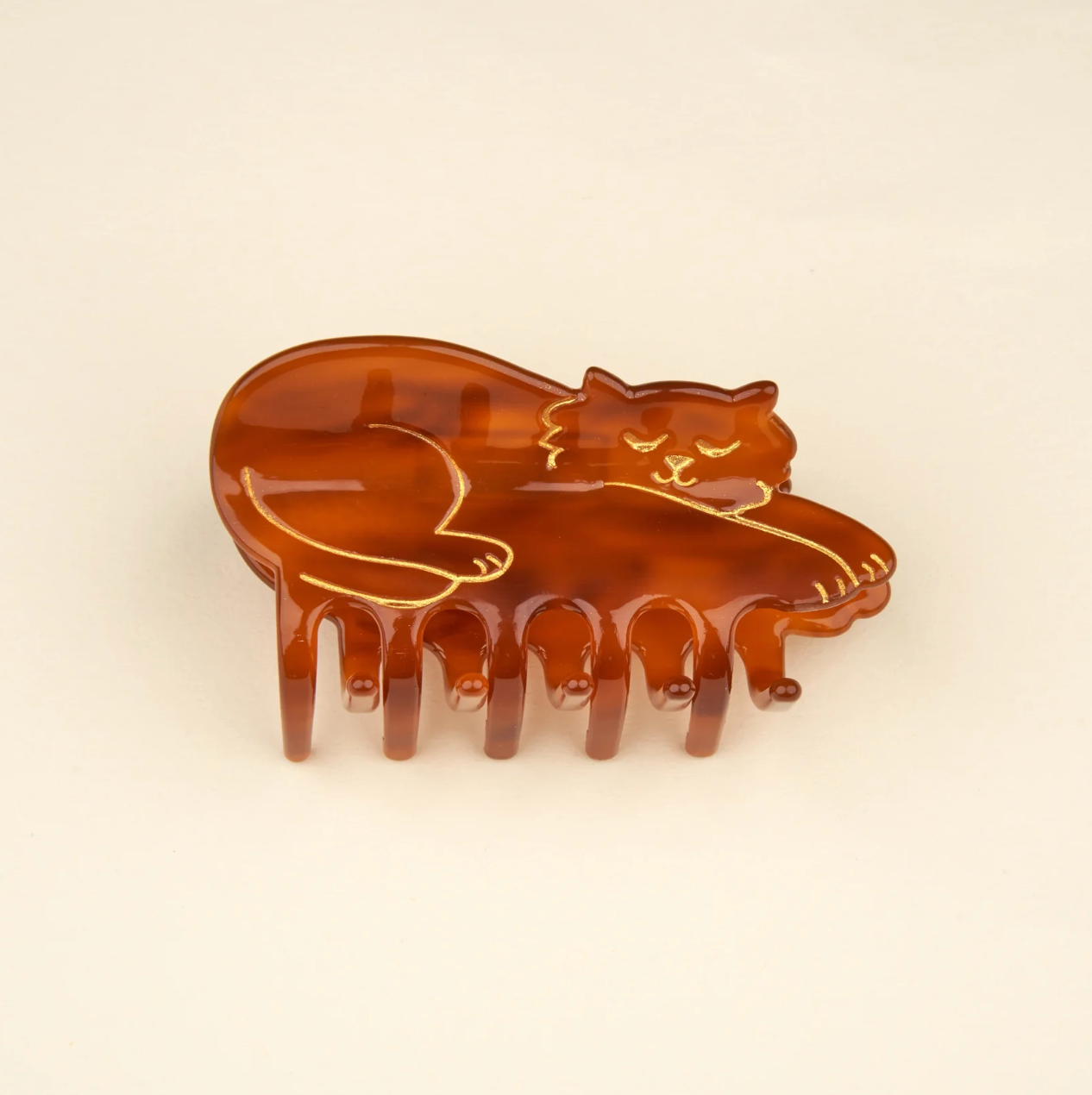 Coucou Suzette Hair Claw (Brown Cat)