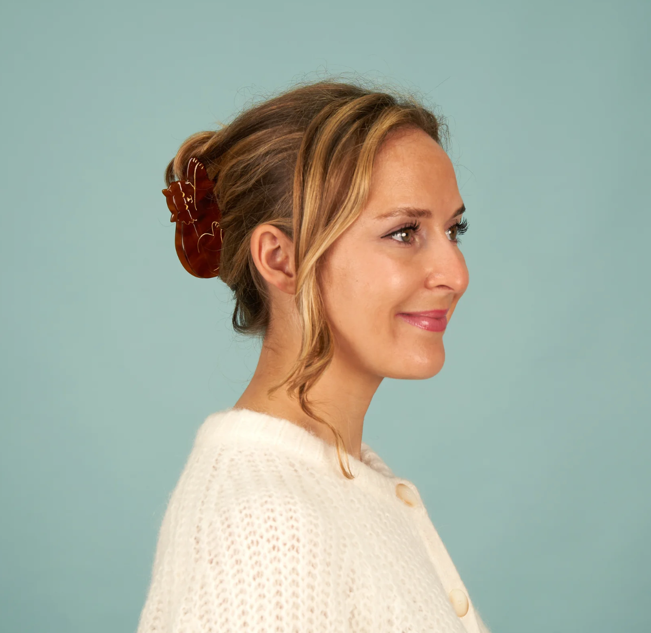Coucou Suzette Hair Claw (Brown Cat)