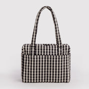 BAGGU Small Cloud Carry-On (Black and Cream Gingham)