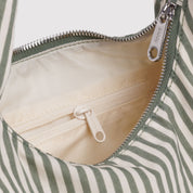 BAGGU Small Nylon Meringue Bag (Sage Stripe)