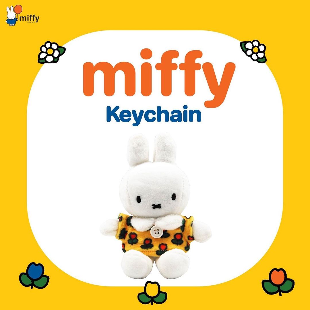 พวงกุญแจ Codec เสื้อยืด Miffy ลายดอกไม้ - ทิวลิป