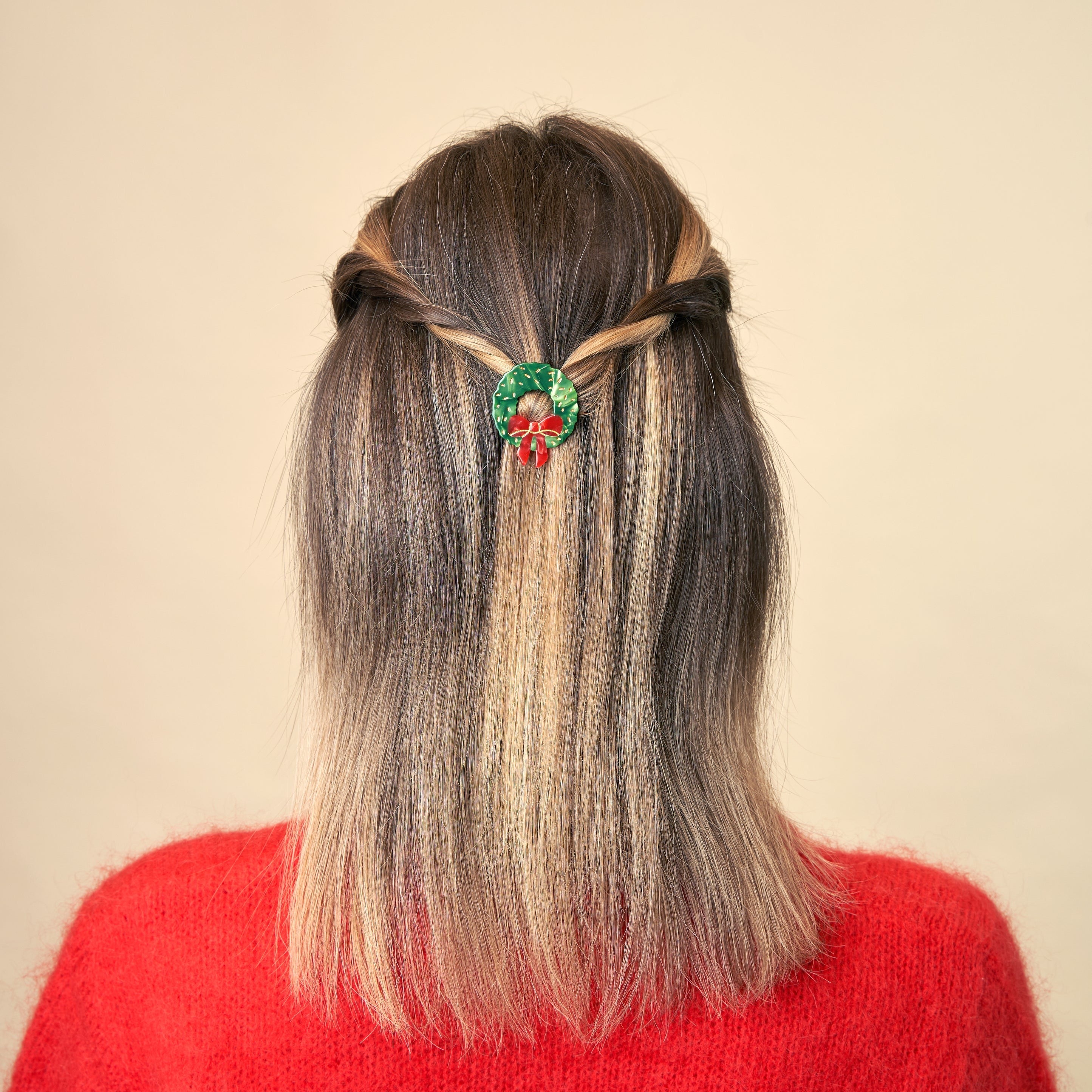 Coucou Suzette Hair Clip (Christmas Wreath)