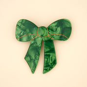 Coucou Suzette French Barrette (Green Ribbon)