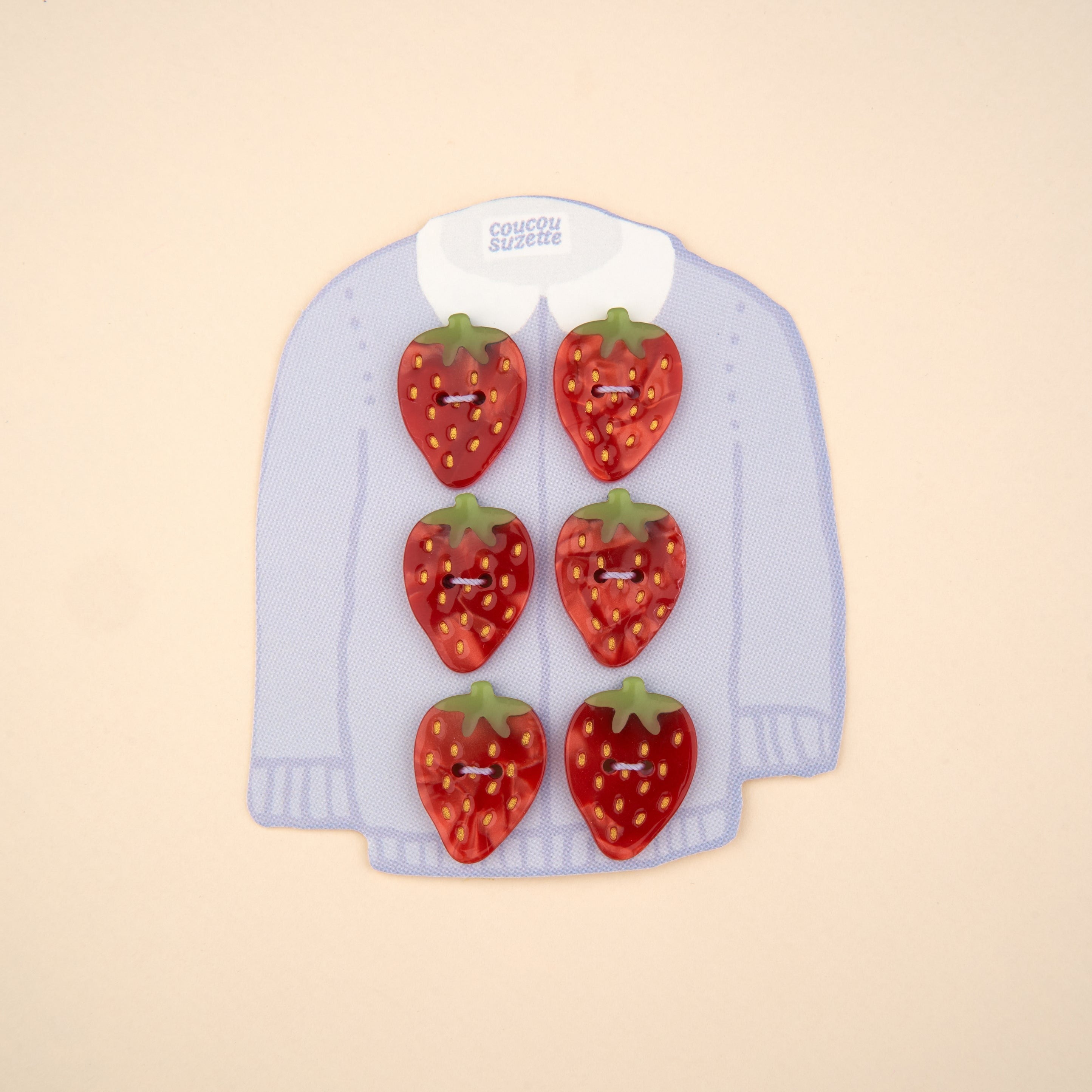Coucou Suzette Buttons Kit - Strawberry