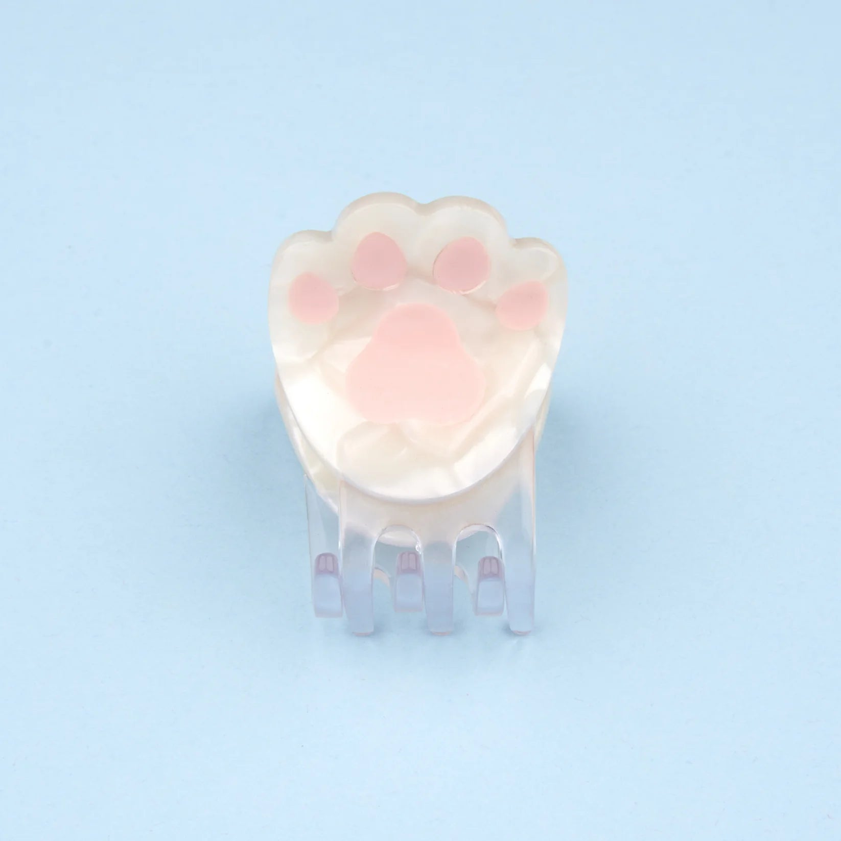coucou-suzette-accessoire-accessory-cadeau-gift-tendance-mode-trendy-fashion-ronron-therapy-mini-pince-cheveux-hair-claw-cat-chat-coussinet-paw-blanc-white-pink-rose.webp