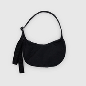 กระเป๋าผ้าไนลอน Small Crescent - สีดำ (สายยาว) 