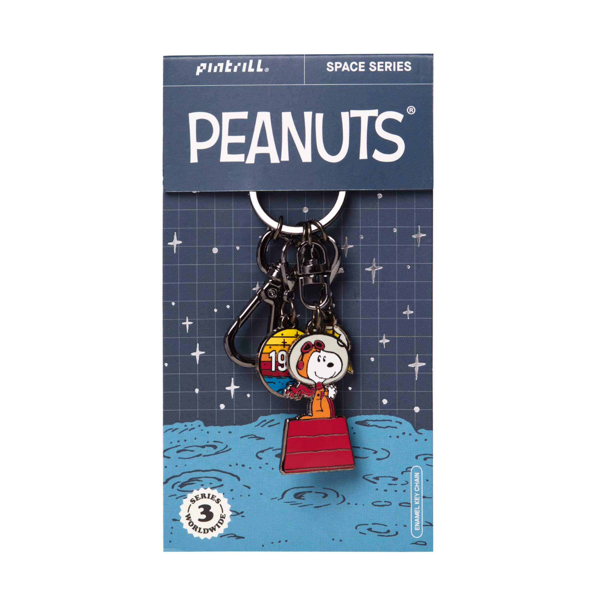 พวงกุญแจอวกาศของ Pintrill PEANUTS - Snoopy &amp; Woodstock