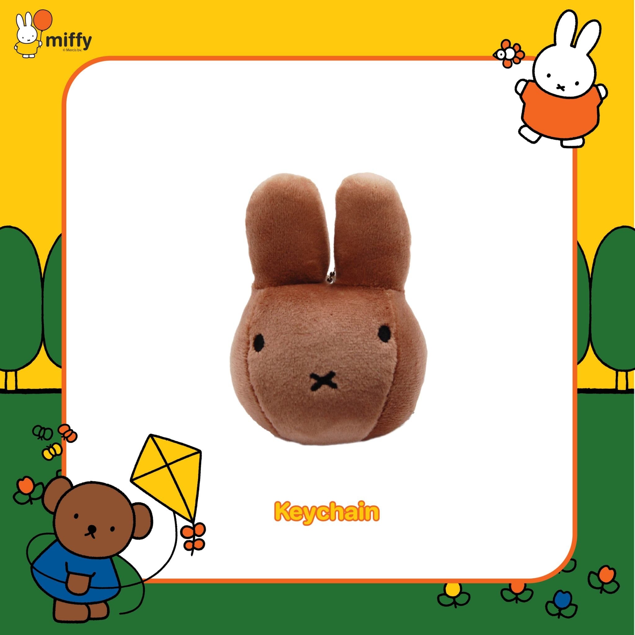 พวงกุญแจ Codec หัว Miffy - สีน้ำตาล